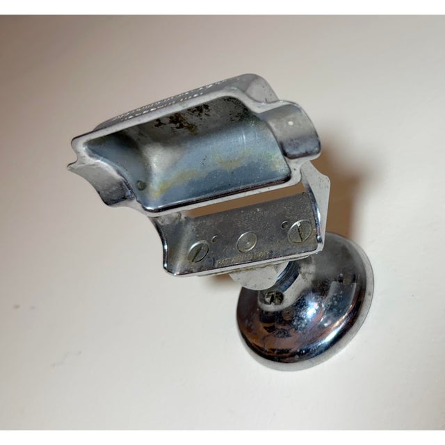Rare Vintage Industrial Hoegger Inc. Wall-Mounted Chrome Ashtray Weehawken Nj For Sale - Image 4 of 14