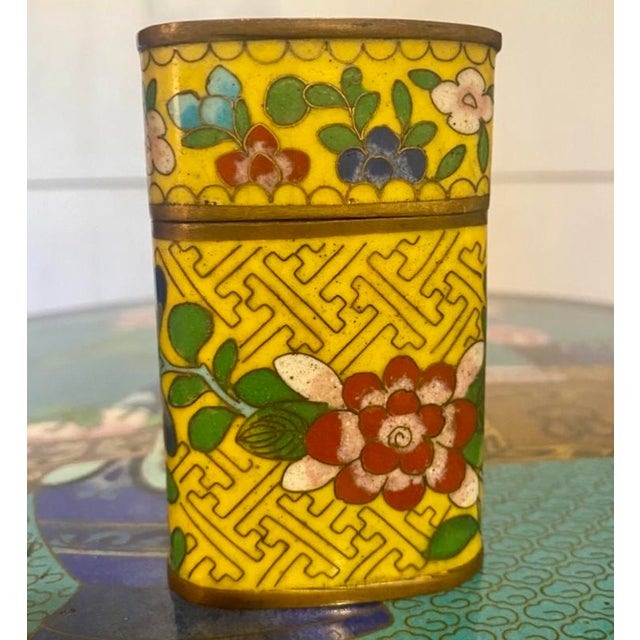 Antique Chinese Cloisonne Snuff Box The exact age of this box is unknown, however, because it says made in China on the...