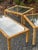 Brown Vintage Coastal Rattan 3-Piece Living Room Table Set With Glass Tops For Sale - Image 8 of 9