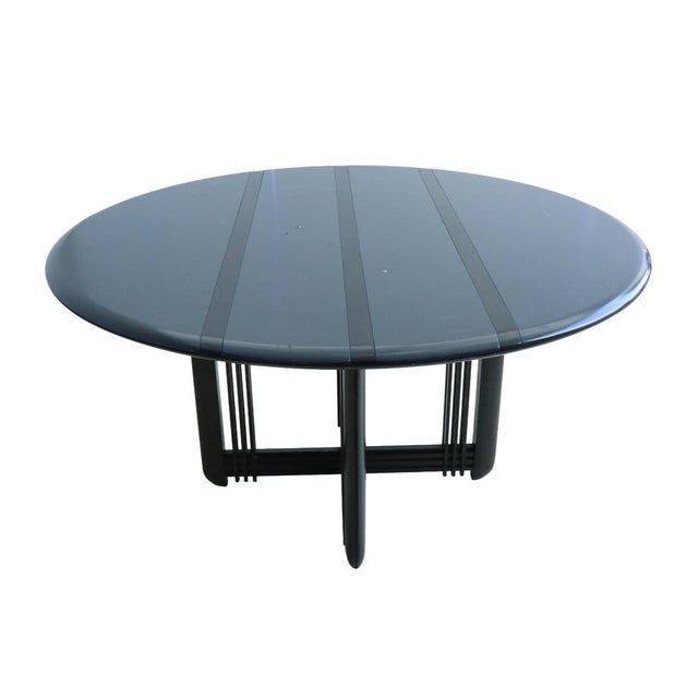 Giorgetti Round Dining Table by Umberto Asnago, 1980 For Sale - Image 4 of 14