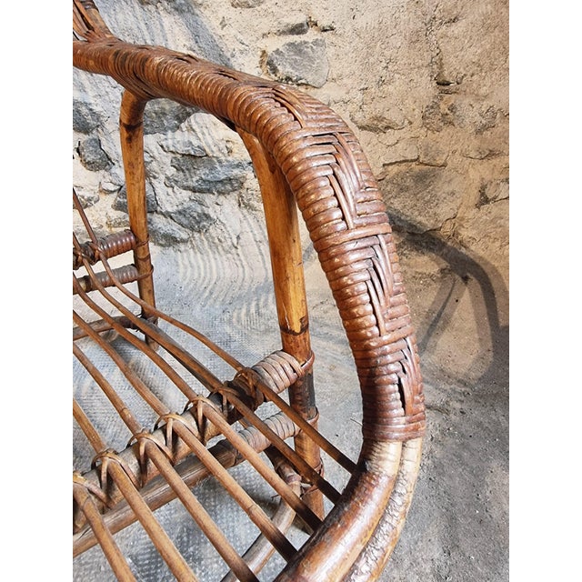 Vintage Rattan Lounge Set, France, 1940s, Set of 3 For Sale - Image 6 of 18