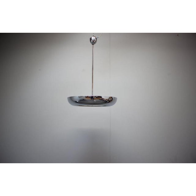 Bauhaus UFO Pendant Lamp by Josef Hůrka for Napako, Czechoslovakia, 1930s For Sale - Image 13 of 15