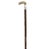 Vintage Carved Hardwood Sterling Silver Overlaid Cane Walking Stick For Sale - Image 9 of 11