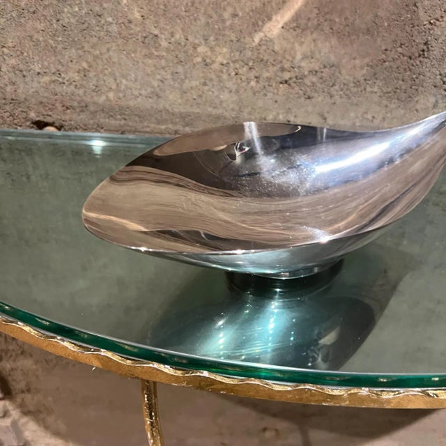 1950s John Prip Silverplated Sculptural Teardrop Dish Reed & Barton 65 For Sale - Image 9 of 13