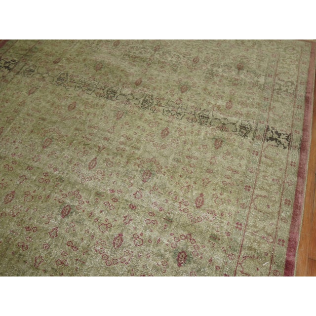 Early 20th Century Early 20th Century Zabihi Collection Worn Turkish Rug - 6'8" x 9'8" For Sale - Image 5 of 6