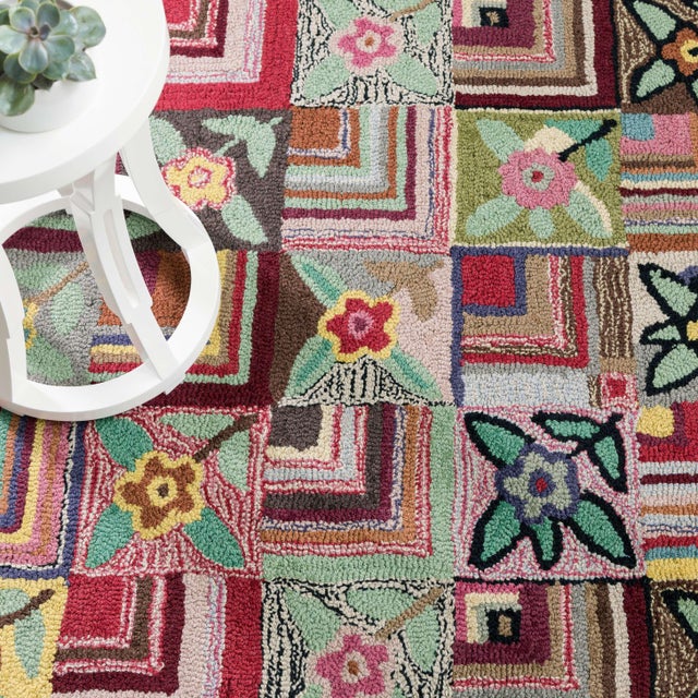 Contemporary Dash & Albert by Annie Selke Gypsy Rose Hooked Wool Rug, 4' x 6' For Sale - Image 3 of 6