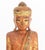 Thai Standing Buddha Giltwood Sculpture, mirrored sequin encrusted headdress and robes standing on a lotus form base,...