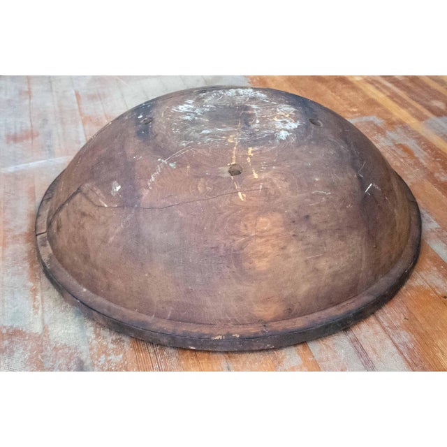 19th or 20th Century Large 30" Primitive Elm Carved Dough Bowl For Sale - Image 17 of 18