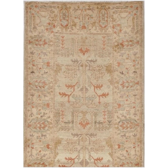 Hand-knotted Ushak-style Runner Rug 2’8” x 11’2” NLR114 Origin: Pakistan Design: Allover Material: Wool Primary Color:...