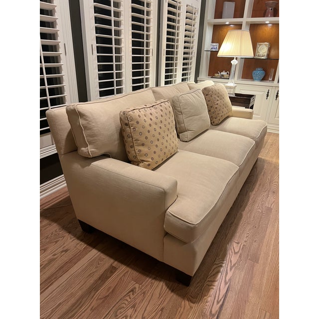 Transitional Barbara Barry for Baker Furniture 3-Cushion Sofa For Sale - Image 3 of 6