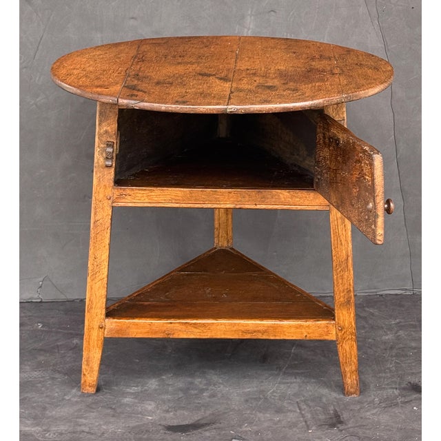 Large English Cricket Table of Patinated Oak From the Georgian Era For Sale - Image 4 of 16