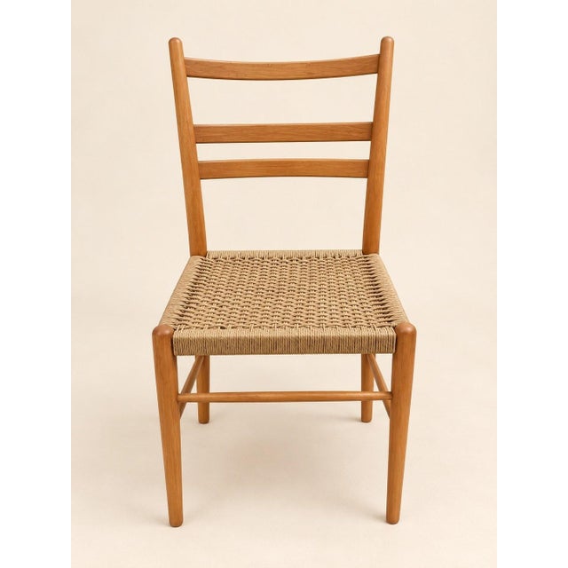 Mid-Century Modern Scandinavian Chairs in Wood and Danish Cord, 1960s, Set of 6 For Sale - Image 3 of 8