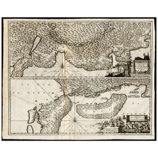 Antique Map of the Region of Osaka and Hirado Island in Japan For Sale