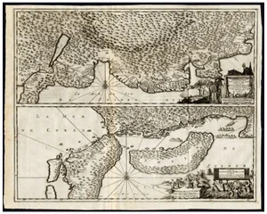 Antique Map of the Region of Osaka and Hirado Island in Japan