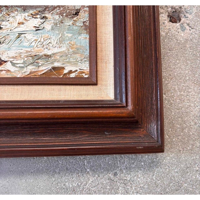 Vintage Mid Century Oil on Canvas Artwork For Sale In Los Angeles - Image 6 of 6
