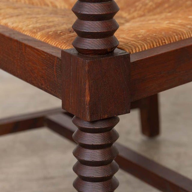 Pair of French Wood and Woven Chairs Attributed to Charles Dudouyt For Sale - Image 11 of 17