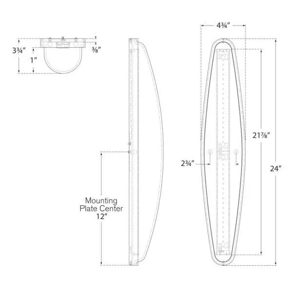Modern AERIN for Visual Comfort Signature Ezra Large Bath Sconce in Bronze with White Glass For Sale - Image 3 of 3