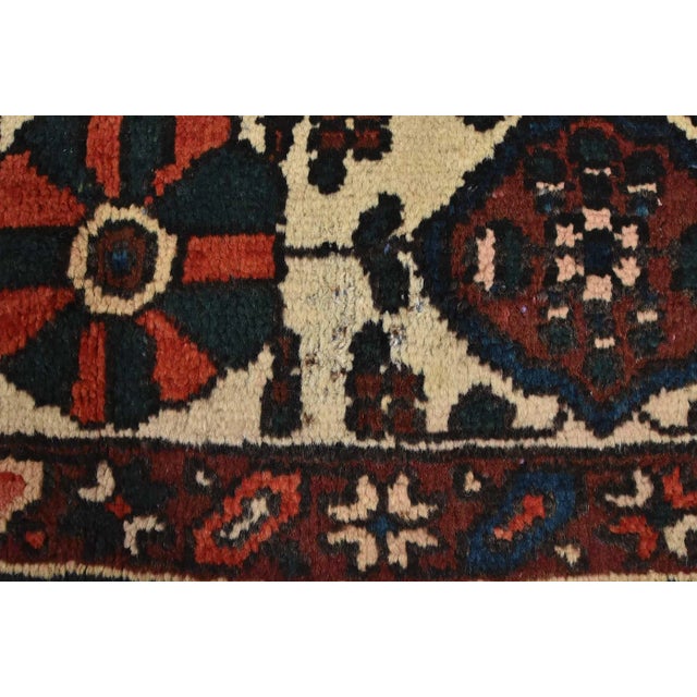 Bakhtiari Rug 7’2” X 10’1” Multicolor Wool Semi-Antique Hand-Knotted Carpet For Sale - Image 4 of 15