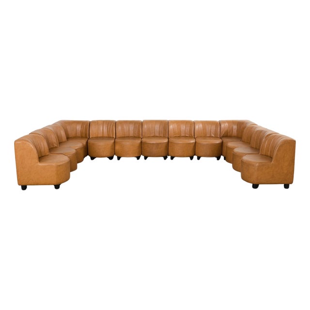 Midcentury 13 Piece Modular Sectional Sofa After Tito Agnoli For Sale