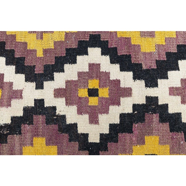 Vibrant Vintage Afghan Kilim Rug Size: 12'3" × 16'9" (373 × 510 cm) Radiating with folkloric charm and bold geometric...