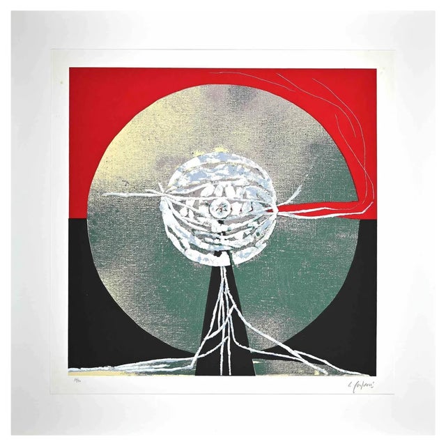 Luciano Gaspari, Abstract Composition, Original Screen Print, 1970s For Sale