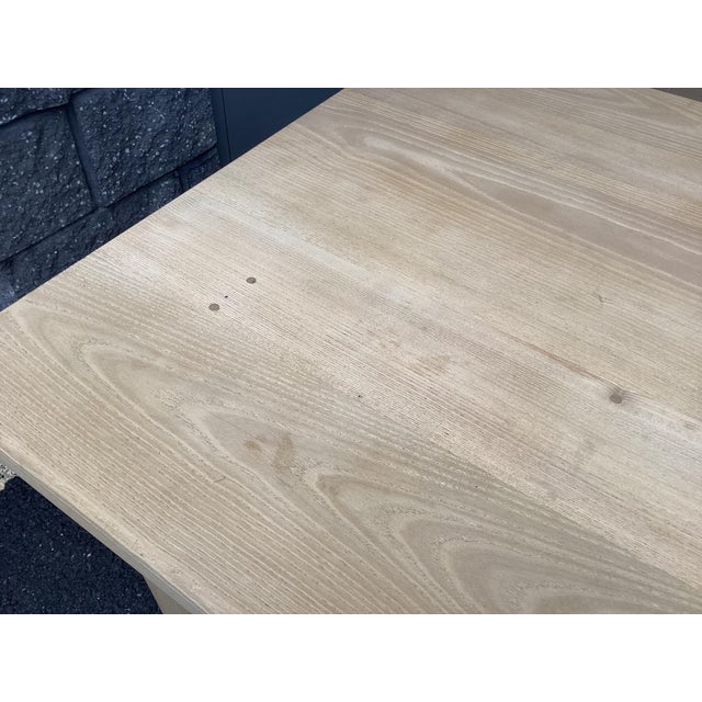 Wood French Farmhouse Stripped Solid-Plank Oak Fram Table For Sale - Image 7 of 12