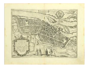 Franz Hogenberg - Map of Magdeburg - Etching - Late 16th Century
