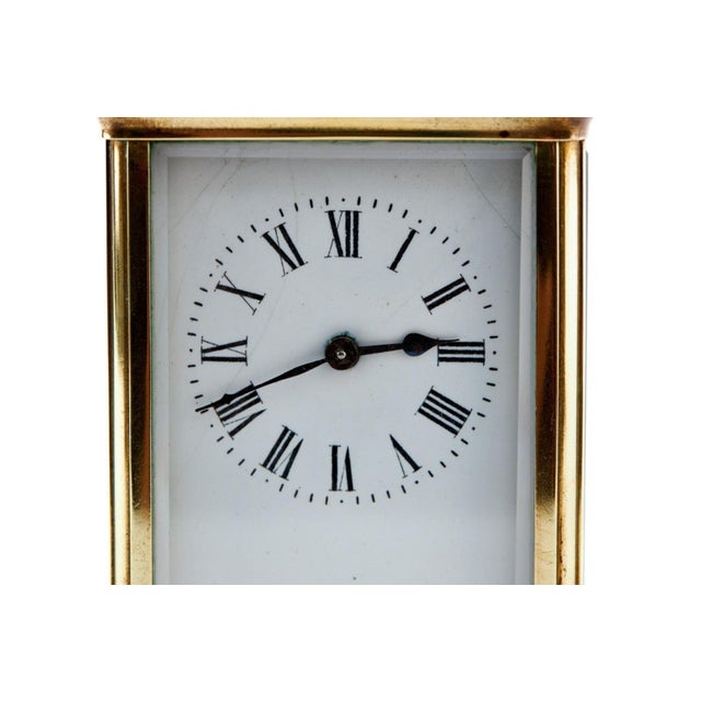 Late 19th Century Antique Victorian Brass Carriage Clock, 1880 For Sale - Image 5 of 7