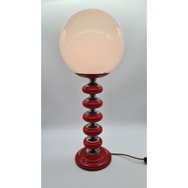 Metal Space Age Table Lamp, GDR, 1970s For Sale - Image 7 of 15