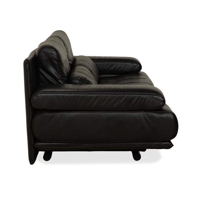 Model 6500 2-Seater Sofa in Black Leather from Rolf Benz For Sale - Image 13 of 16