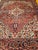 Vintage Persian Heriz Rug, Hand-Knotted Wool, Geometric Medallion Pattern, Red & Navy, 9x11 For Sale - Image 4 of 17