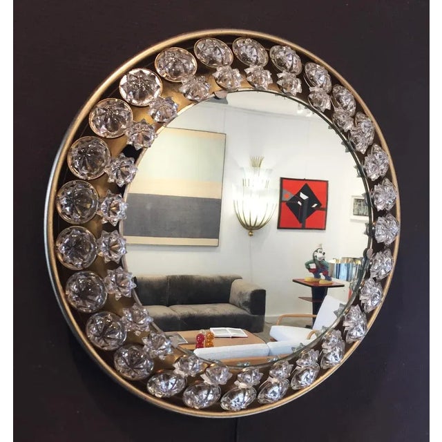 Lighting Mirror in Brass and Resin For Sale - Image 3 of 12