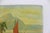 Signed Vintage Painting, Marina Sailboats, Mid-Century Nautical Art Fishing Boat For Sale - Image 6 of 10