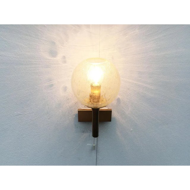 Mid-Century Modern German Brass and Glass Sconces from Doria Leuchten, Set of 2 For Sale - Image 6 of 18