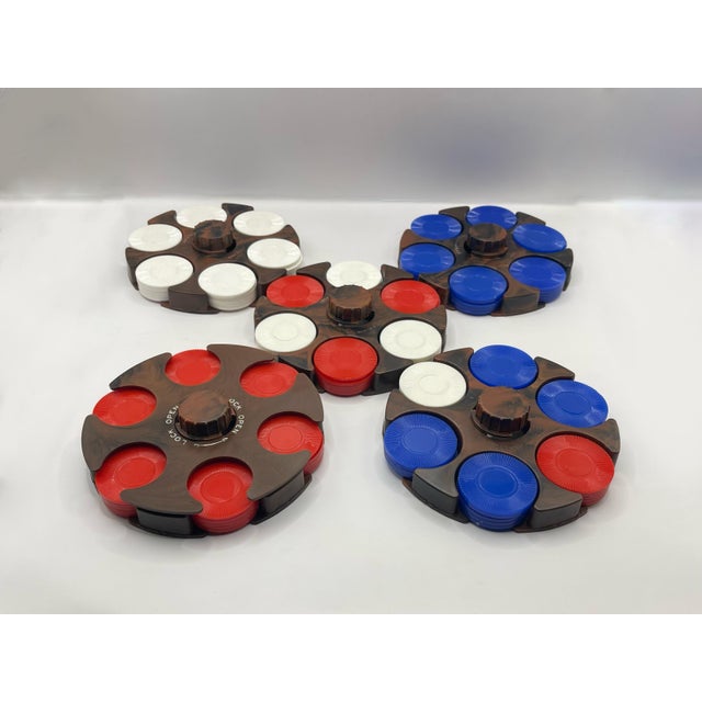 Mid 20th Century Rotating Poker Chip Holder For Sale - Image 4 of 8