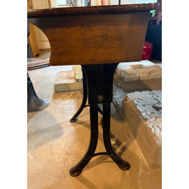 Early 20th Century Cast Iron Desk For Sale - Image 4 of 7