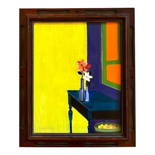 Spirit Flowers, Original Oil Painting, Framed For Sale