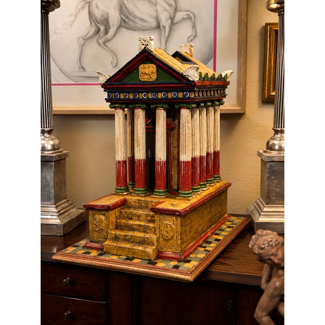 Wood Grand Tour Neoclassical Architectural Model of Ptolemaic Egyptian Temple Dedicated to Horus For Sale - Image 7 of 17