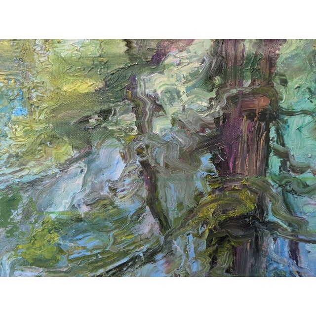 Nancy Paris Pruden "Cypress Creek" Contemporary Naturalistic River Landscape Nature Painting, 2020s For Sale - Image 9 of 10