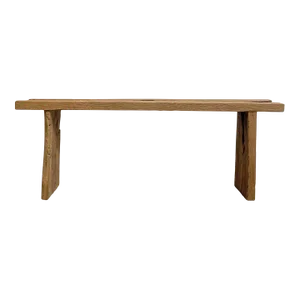 Solid Plank Elm Wood Console Table