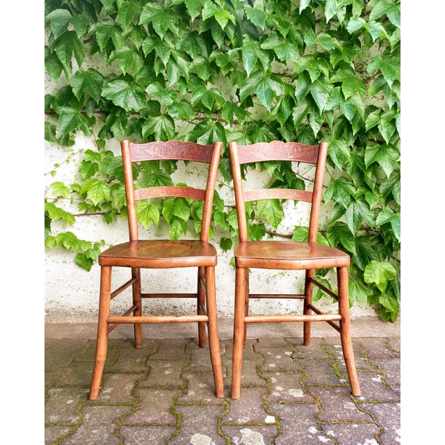 Wood Vintage Peasant Chairs, 1920s, Set of 2 For Sale - Image 7 of 7
