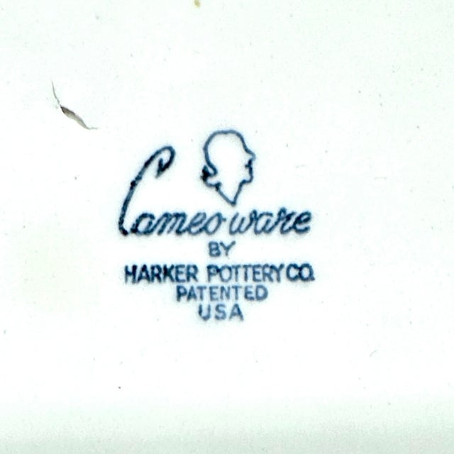 Mid-Century Modern Chalky Blue Vintage Wall Plate Curation - Group of 7 For Sale - Image 3 of 12