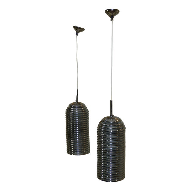 Saturno Hanging Lamps by Kazuo Motozawa for Staff Leuchten, Germany, 1970s, Set of 2 For Sale