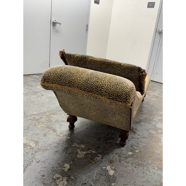 Late 20th Century Victorian Leopard Print Chaise Lounge For Sale - Image 5 of 12