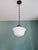 Bauhaus Large Art Deco Pendant Light in White Opaline Glass, 1930s For Sale - Image 3 of 13