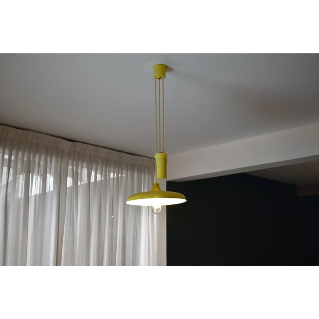 1950's Italian Mid-Century Adjustable Pendant by Stilux For Sale - Image 9 of 9