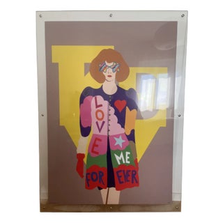 Love Me Forever, 2000s, Plastic & Paper, Framed For Sale