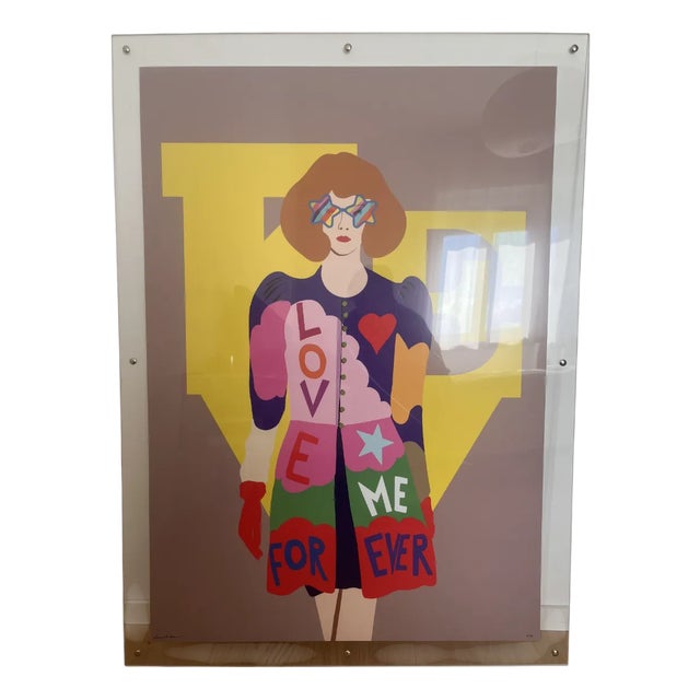Love Me Forever, 2000s, Plastic & Paper, Framed For Sale