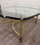 Metal Vintage Hollywood Regency Brass Coffee Table With Beveled Glass Top For Sale - Image 7 of 13