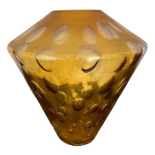 Amber Murano Glass Vase, 2002 For Sale